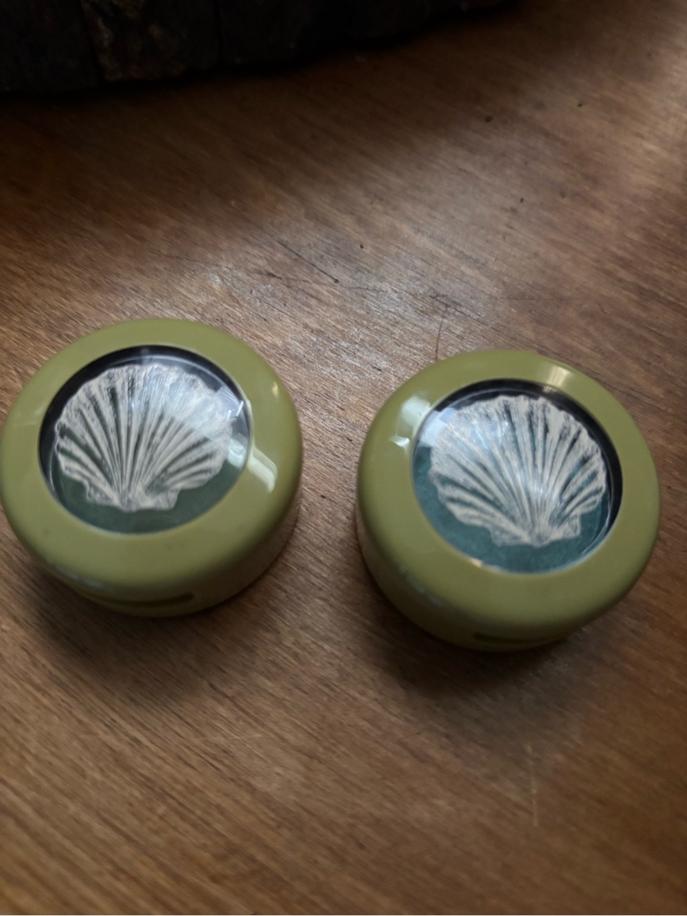 MAC Cosmetics Olive Green Eyeshadow Duo with Shell Motif